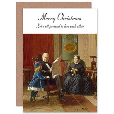 Wee Blue Coo KAART KERSTKERSTMIS VROLIJK PRETEND LIEFDE DULL LEUK CADEAU Wee Blue Coo KAART KERSTKERSTMIS VROLIJK PRETEND LIEFDE DULL LEUK CADEAU