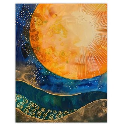 Artery8 Abstract Sunrise Modern Tarot Style Painting Living Room Large Wall Art Poster Print Thick Paper 18X24 Inch Artery8 Abstract Sunrise Modern Tarot Style Painting Living Room Large Wall Art Poster Print Thick Paper 18X24 Inch