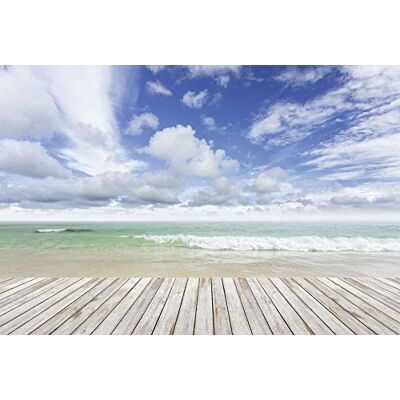 Scenolia Wandafbeelding Panorama "PLANCHES SUR MER" 4x2,70m decoratie en XXL muurschildering HD kwaliteit Scenolia Wandafbeelding Panorama "PLANCHES SUR MER" 4x2,70m decoratie en XXL muurschildering HD kwaliteit