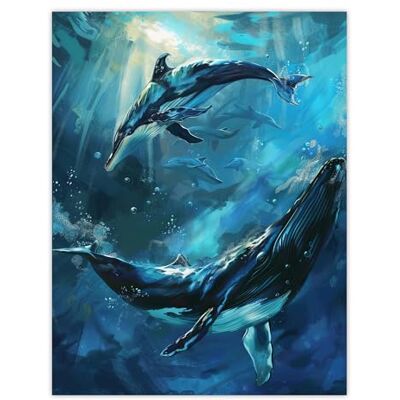 Artery8 Dolphin Whale Underwater Dance Sea Life Painting Bathroom Toilet Large Wall Art Poster Print Thick Paper 18X24 Inch Artery8 Dolphin Whale Underwater Dance Sea Life Painting Bathroom Toilet Large Wall Art Poster Print Thick Paper 18X24 Inch