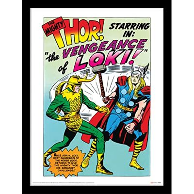 Pyramid Marvel Comics Thor ingelijste print, Collector's Edition (Vengeance of Loki Design) 30cm x 40cm Officiële Merchandise Pyramid Marvel Comics Thor ingelijste print, Collector's Edition (Vengeance of Loki Design) 30cm x 40cm Officiële Merchandise