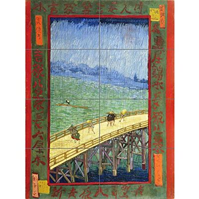 Artery8 Vincent Van Gogh Brug In De Regen Naar Hiroshige XL Grote Paneel Poster (8 Secties) Artery8 Vincent Van Gogh Brug In De Regen Naar Hiroshige XL Grote Paneel Poster (8 Secties)