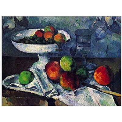 ArtPlaza Cezanne Paul Still Life with Fruit Bowl decoratief bord, hout, meerkleurig, 80 x 60 cm ArtPlaza Cezanne Paul Still Life with Fruit Bowl decoratief bord, hout, meerkleurig, 80 x 60 cm