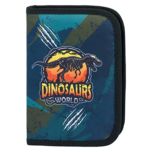 Baagl Etui voor jongens en meisjes, schooletui, pennenetui, etui voor schrijfwaren, etui, pennenetui, schooletui, Dinosaurs World, etui