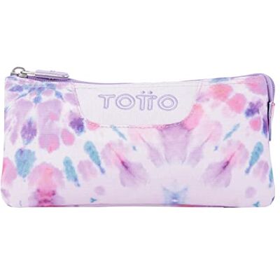 Totto Schoolmapje met drie vakken Pink tye Dye bord Totto Schoolmapje met drie vakken Pink tye Dye bord