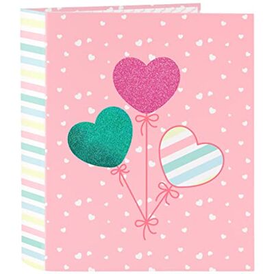 Blackfit8 Foliomap met 4 ringen, ideaal voor kinderen van verschillende leeftijden, comfortabel en veelzijdig, kwaliteit en dikte, 27 x 6 x 33 cm, roze, Roze, Standaard, casual Blackfit8 Foliomap met 4 ringen, ideaal voor kinderen van verschillende leeftijden, comfortabel en veelzijdig, kwaliteit en dikte, 27 x 6 x 33 cm, roze, Roze, Standaard, casual