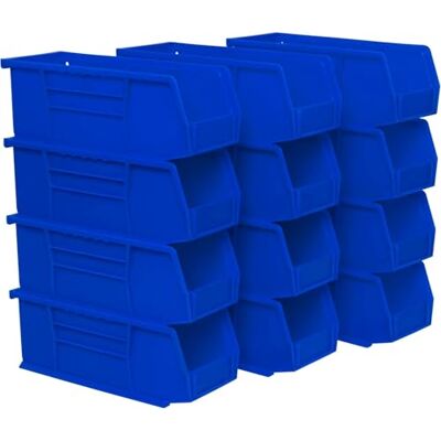 Akro-Mils 30224 hangcontainer, kunststof, 27,9 x 10,2 cm, 12 stuks 11-Inch by 4-Inch by 4-Inch blauw Akro-Mils 30224 hangcontainer, kunststof, 27,9 x 10,2 cm, 12 stuks 11-Inch by 4-Inch by 4-Inch blauw