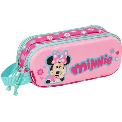 SAFTA Minnie Mouse 3D dubbel etui voor kinderen, ideaal voor kinderen van schoolleeftijd, comfortabel en veelzijdig, kwaliteit en duurzaamheid, 21 x 6 x 8 cm, roze, Roze, Standaard, casual SAFTA Minnie Mouse 3D dubbel etui voor kinderen, ideaal voor kinderen van schoolleeftijd, comfortabel en veelzijdig, kwaliteit en duurzaamheid, 21 x 6 x 8 cm, roze, Roze, Standaard, casual