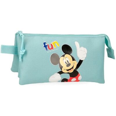 Enso Joumma Disney Micky Fun with Friends drievoudige pennenetui, polyester, 22 x 12 x 5 cm, 1,32 liter, Blauw, Eén maat, Drievoudig etui Enso Joumma Disney Micky Fun with Friends drievoudige pennenetui, polyester, 22 x 12 x 5 cm, 1,32 liter, Blauw, Eén maat, Drievoudig etui