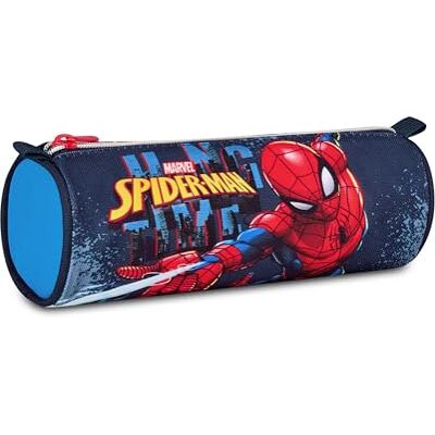 Seven Spiderman Tombolotto Schooletui voor school, blauw, ovaal etui voor pennen, potloden en accessoires, pennenetui, rugzak voor school, basisschool, kinderen, Blauw, modern Seven Spiderman Tombolotto Schooletui voor school, blauw, ovaal etui voor pennen, potloden en accessoires, pennenetui, rugzak voor school, basisschool, kinderen, Blauw, modern