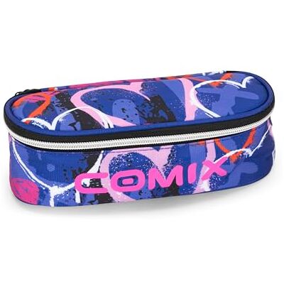 Ovaal etui Comix WBS Spray Heart - School Ovaal etui Comix WBS Spray Heart - School