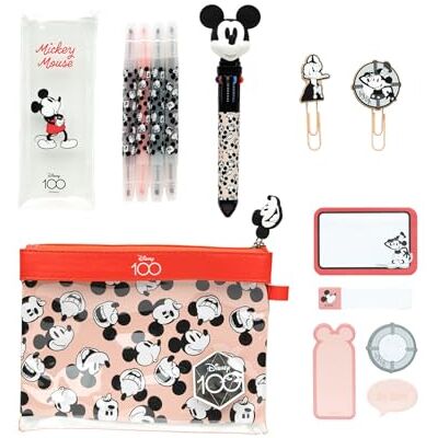 Grupo Erik Schrijfwarenset Mickey 100ste verjaardag Etui met schoolspullen Grupo Erik Schrijfwarenset Mickey 100ste verjaardag Etui met schoolspullen