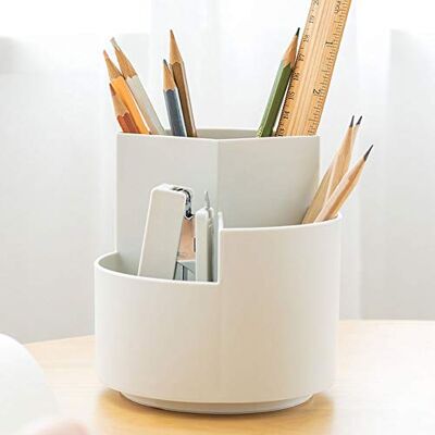 kaileyouxiangongsi Roterende Art Supply Organizer, Penhouder 3 compartimenten, Schoolbenodigdheden Organizer voor Pen, Kleurpotlood, Kunstborstels, Desktop Opbergdoos in Klas & Art Studio en Vrienden, Wit kaileyouxiangongsi Roterende Art Supply Organizer, Penhouder 3 compartimenten, Schoolbenodigdheden Organizer voor Pen, Kleurpotlood, Kunstborstels, Desktop Opbergdoos in Klas & Art Studio en Vrienden, Wit