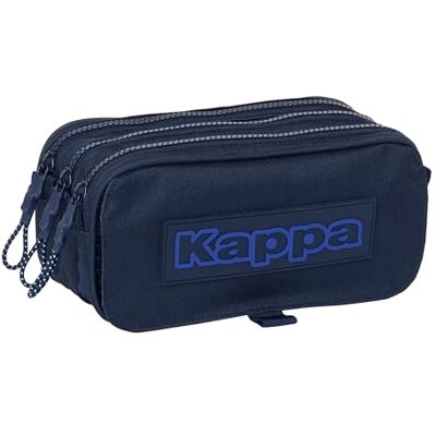 SAFTA Kappa Blue Night Etui met drievoudig groot, etui voor kinderen, ideaal voor schoolkinderen, comfortabel en veelzijdig, kwaliteit en duurzaamheid, 21,5 x 8 x 10 cm, marineblauw, Donkerblauw, SAFTA Kappa Blue Night Etui met drievoudig groot, etui voor kinderen, ideaal voor schoolkinderen, comfortabel en veelzijdig, kwaliteit en duurzaamheid, 21,5 x 8 x 10 cm, marineblauw, Donkerblauw,