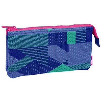MILAN Pennenetui, 2 vakken, Knit, paars, 22 cm, paars en groen, Lila en Groen, 22 cm, Etui MILAN Pennenetui, 2 vakken, Knit, paars, 22 cm, paars en groen, Lila en Groen, 22 cm, Etui