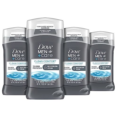 SharpCost Dove Men+Care Deodorant 48-uurs Odor Protection Clean Comfort Deodorant voor mannen, 3 Ounce (Pack van 4)