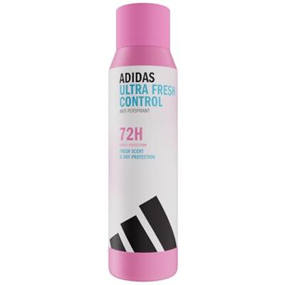adidas , Ultra Fresh Control Deodorant-spray voor dames, frisse geur, 72 uur bescherming tegen zweet, huidvriendelijk, veganistische formule, 150 ml adidas , Ultra Fresh Control Deodorant-spray voor dames, frisse geur, 72 uur bescherming tegen zweet, huidvriendelijk, veganistische formule, 150 ml