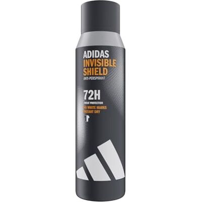 adidas Invisible Shield Deodorant antitranspirant voor heren Intensieve mannelijke houtachtige geur, veganistisch, 0% alcohol, beschermt 72 uur tegen zweet, laat geen wit of geel achter adidas Invisible Shield Deodorant antitranspirant voor heren Intensieve mannelijke houtachtige geur, veganistisch, 0% alcohol, beschermt 72 uur tegen zweet, laat geen wit of geel achter