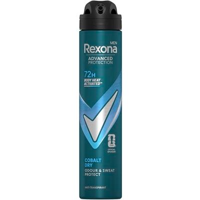 Rexona Men Deodorantspray Advanced Protection Cobalt Dry met Body Heat Activated Technology, 200 ml Rexona Men Deodorantspray Advanced Protection Cobalt Dry met Body Heat Activated Technology, 200 ml