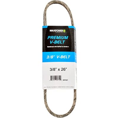 MaxPower V-riemen 347431, versterkt met kevlar, 3/8" x 26" 3L260 buitenlengte L(a) 660 mm. MaxPower V-riemen 347431, versterkt met kevlar, 3/8" x 26" 3L260 buitenlengte L(a) 660 mm.