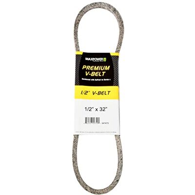 MaxPower V-riemen 347475, versterkt met kevlar, 1/2" x 32" 4L320 buitenlengte L(a) 820 mm. MaxPower V-riemen 347475, versterkt met kevlar, 1/2" x 32" 4L320 buitenlengte L(a) 820 mm.