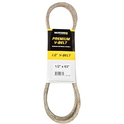 MaxPower V-riemen 347506, versterkt met kevlar, 1/2" x 63" 4L630 buitenlengte L(a) 1605 mm. MaxPower V-riemen 347506, versterkt met kevlar, 1/2" x 63" 4L630 buitenlengte L(a) 1605 mm.