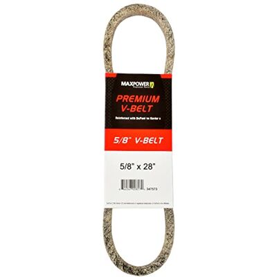 MaxPower V-riemen 347573, versterkt met kevlar, 5/8" x 28" 5L280 buitenlengte L(a) 720 mm. MaxPower V-riemen 347573, versterkt met kevlar, 5/8" x 28" 5L280 buitenlengte L(a) 720 mm.