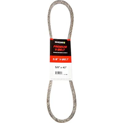 MaxPower V-riemen 347585, versterkt met kevlar, 5/8" x 40" 5L400 buitenlengte L(a) 1020 mm. MaxPower V-riemen 347585, versterkt met kevlar, 5/8" x 40" 5L400 buitenlengte L(a) 1020 mm.