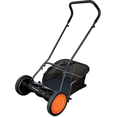 ito electronics Earthwise 1716-18EWGC, handgrasmaaier, 7 messen, 45,7 cm (18 inch) met opvangmand, zwart ito electronics Earthwise 1716-18EWGC, handgrasmaaier, 7 messen, 45,7 cm (18 inch) met opvangmand, zwart