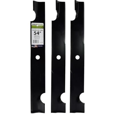 MaxPower 561149B Set met 3 messen voor 54" Cut Bad Boy maaiers, vervangt OEM nr. 038-0005-00, zwart MaxPower 561149B Set met 3 messen voor 54" Cut Bad Boy maaiers, vervangt OEM nr. 038-0005-00, zwart