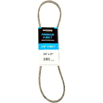 MaxPower V-riemen 347442, versterkt met kevlar, 3/8" x 37" 3L370 buitenlengte L(a) 945 mm. MaxPower V-riemen 347442, versterkt met kevlar, 3/8" x 37" 3L370 buitenlengte L(a) 945 mm.