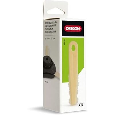 Oregon Set van 12 Reserve Trimmermessen, Duurzame & Schokbestendige Nylonmessen voor Gras, Onkruid & Dichte Begroeiing, Compatibel met s Kop met 3 Messen Oregon Set van 12 Reserve Trimmermessen, Duurzame & Schokbestendige Nylonmessen voor Gras, Onkruid & Dichte Begroeiing, Compatibel met s Kop met 3 Messen