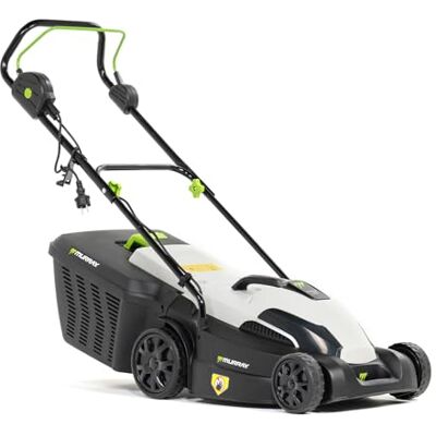 Murray Le380E Elektrische grasmaaier, 2-in-1, 1600 W/38 cm, met grasopvangbak van 45 liter, voor gazons tot 500 m2, elektrische grasmaaier met ergonomische softgrip en overbelastingsbeveiliging Murray Le380E Elektrische grasmaaier, 2-in-1, 1600 W/38 cm, met grasopvangbak van 45 liter, voor gazons tot 500 m2, elektrische grasmaaier met ergonomische softgrip en overbelastingsbeveiliging