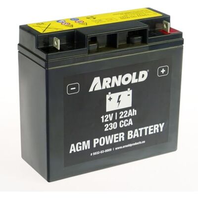 ARNOLD AGM AZ109 Starteraccu, 12 V, 22 Ah, 230 CCA voor zitmaaiers 5032-U3-0009, +pool rechts, zwart ARNOLD AGM AZ109 Starteraccu, 12 V, 22 Ah, 230 CCA voor zitmaaiers 5032-U3-0009, +pool rechts, zwart