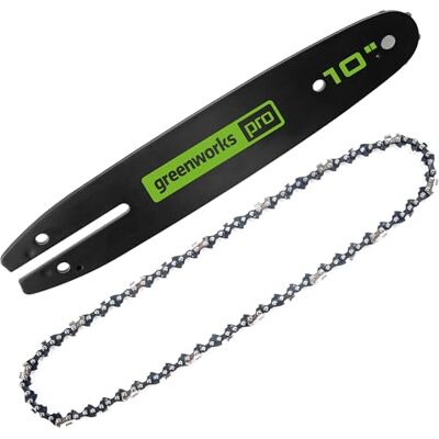 Greenworks 10" Vervangende Pole Zaagbalk en Ketting Combo-1/4" Pitch Greenworks 10" Vervangende Pole Zaagbalk en Ketting Combo-1/4" Pitch