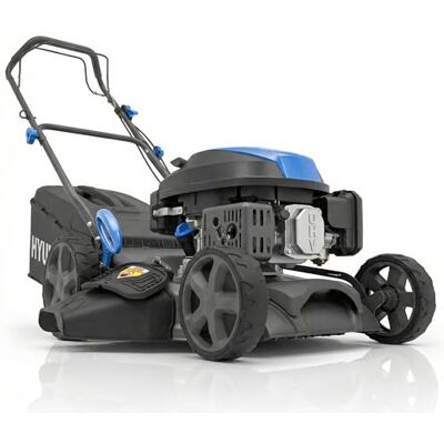 Hyundai 17"/43cm zelfrijdende benzine grasmaaier, 150cc, 4-in-1 mulch, 45L Collect, zij- en achterontlading, Black Edition, 3 jaar garantie Hyundai 17"/43cm zelfrijdende benzine grasmaaier, 150cc, 4-in-1 mulch, 45L Collect, zij- en achterontlading, Black Edition, 3 jaar garantie
