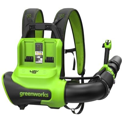 Greenworks 48V (24V x 2) Ruggedragen Accu Bladblazer, Brushless Motor, 19,82 m³/min, 297 km/u, QUIETFORCE Technologie, Variabele Snelheid en Turbo – Zonder Accu en Lader BL48020A1 Greenworks 48V (24V x 2) Ruggedragen Accu Bladblazer, Brushless Motor, 19,82 m³/min, 297 km/u, QUIETFORCE Technologie, Variabele Snelheid en Turbo – Zonder Accu en Lader BL48020A1