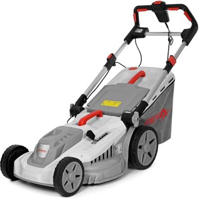 IKRA elektrische grasmaaier IERM 2043 T, 2000 W, maaibreedte 43 cm Draagbeugel, 3-traps in hoogte verstelbaar, 5-traps maaihoogte-instelling 30-75mm, met opvangzak 50l & mulchset, metalen mes IKRA elektrische grasmaaier IERM 2043 T, 2000 W, maaibreedte 43 cm Draagbeugel, 3-traps in hoogte verstelbaar, 5-traps maaihoogte-instelling 30-75mm, met opvangzak 50l & mulchset, metalen mes