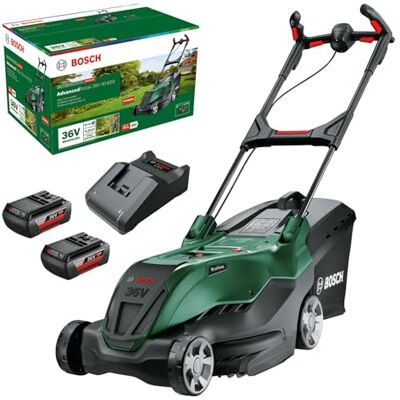 Bosch krachtige accumaaier AdvancedRotak 36V-40-650 (voor het maaien van je gazon; 36 Volt System; maaibreedte: 40 cm; set, met accu en oplader) Bosch krachtige accumaaier AdvancedRotak 36V-40-650 (voor het maaien van je gazon; 36 Volt System; maaibreedte: 40 cm; set, met accu en oplader)