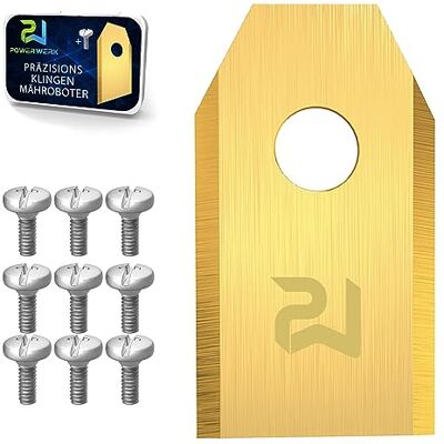 Power Werk ® Reservemessen voor robotmaaier, compatibel met Husqvarna/Gardena/Yard Force met schroeven, universele reservemessen, messenset voor robotmaaier, 30 stuks Power Werk ® Reservemessen voor robotmaaier, compatibel met Husqvarna/Gardena/Yard Force met schroeven, universele reservemessen, messenset voor robotmaaier, 30 stuks