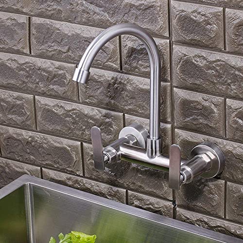 CYYHGD Kranen, Kranen, Wandmontage Kraan Aanrecht Tuimelkraan Kranen Koude Warmte Dual Mode Kranen Tekening Modern Draaien Swing Arm Tap/C