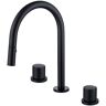 ADOVZ Basin Mixer Kitchen Tap With Pull Out Spray Basin Mixer Tap Taps For Bathroom Basin Hot And Cold Basin Mixer Taps Black,Black