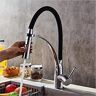 TECKI Kitchen Taps Kitchen Tap Faucet Pull Out Kitchen Faucet Chrome Swivel Kitchen Sink Mixer Tap 360 Degree Rotation Kitchen Mixer Taps Kitchen Faucet