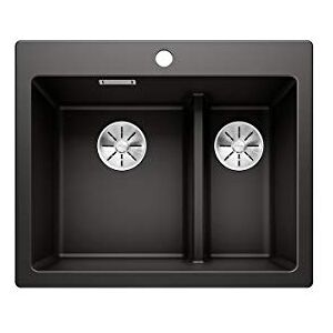 BLANCO - PLEON 6 Split - Zwart - Links - Spoelbak BLANCO - PLEON 6 Split - Zwart - Links - Spoelbak