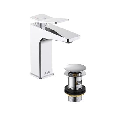 Bristan Tangram Eco Start Wastafel Mixer - Chroom Bristan Tangram Eco Start Wastafel Mixer - Chroom