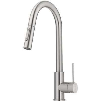 Kraus KPF-3104SFS Oletto Hedendaagse Pull-Down Keukenkraan met één handvat, 16 inch, Vlek Vrij Roestvrij staal Kraus KPF-3104SFS Oletto Hedendaagse Pull-Down Keukenkraan met één handvat, 16 inch, Vlek Vrij Roestvrij staal