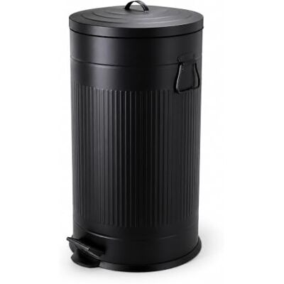Relaxdays afvalemmer, 40 l, keuken, uitneembare binnenemmer, zwart voetpedaal, softclose, metaal, retro pedaalemmer Relaxdays afvalemmer, 40 l, keuken, uitneembare binnenemmer, zwart voetpedaal, softclose, metaal, retro pedaalemmer