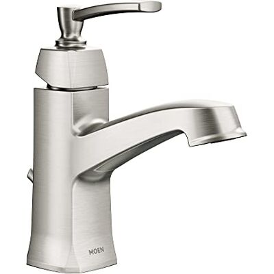 Moen WS84923SRN Conway badkamerkraan met hoge arm, spot reset nikkel geborsteld Moen WS84923SRN Conway badkamerkraan met hoge arm, spot reset nikkel geborsteld