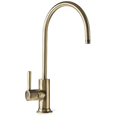 iSpring GK1-AB Heavy Duty Hedendaagse Stijl Hoge Uitloop Keuken Bar Sink Niet-Air Gap Drinkwater Kraan in, Antiek Messing iSpring GK1-AB Heavy Duty Hedendaagse Stijl Hoge Uitloop Keuken Bar Sink Niet-Air Gap Drinkwater Kraan in, Antiek Messing