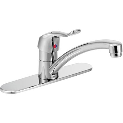 Moen 8701 Commerciële M-DURA Keukenkraan met één handgreep 1,5 GPM, chroom Moen 8701 Commerciële M-DURA Keukenkraan met één handgreep 1,5 GPM, chroom